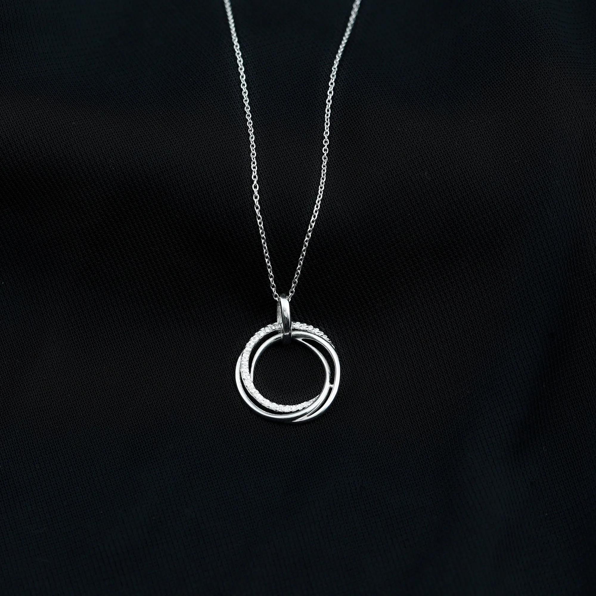 1/4 CT Modern Eternity Pendant Necklace with Diamond