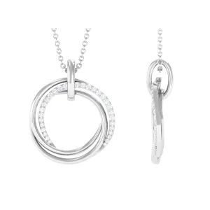 1/4 CT Modern Eternity Pendant Necklace with Diamond