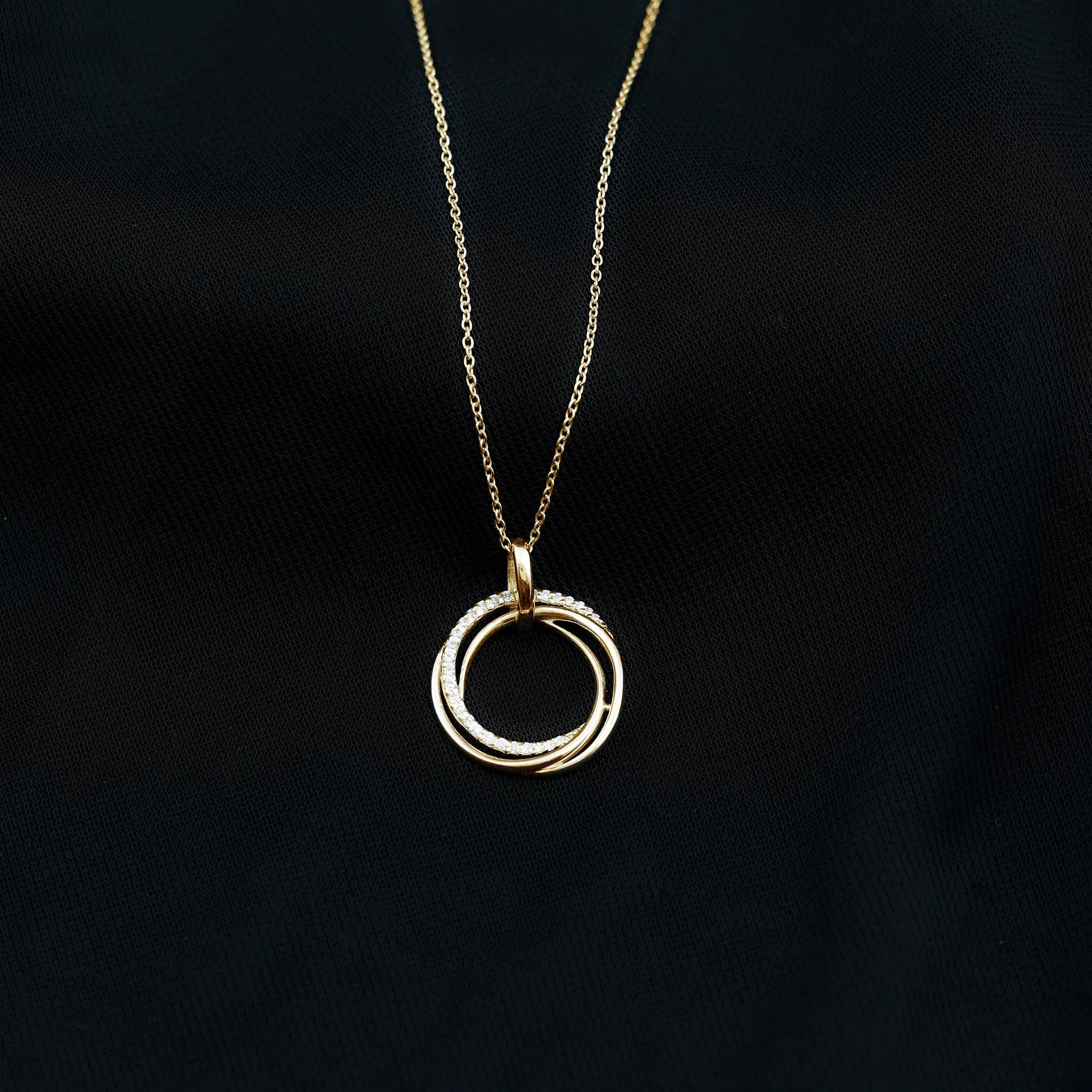 1/4 CT Modern Eternity Pendant Necklace with Diamond