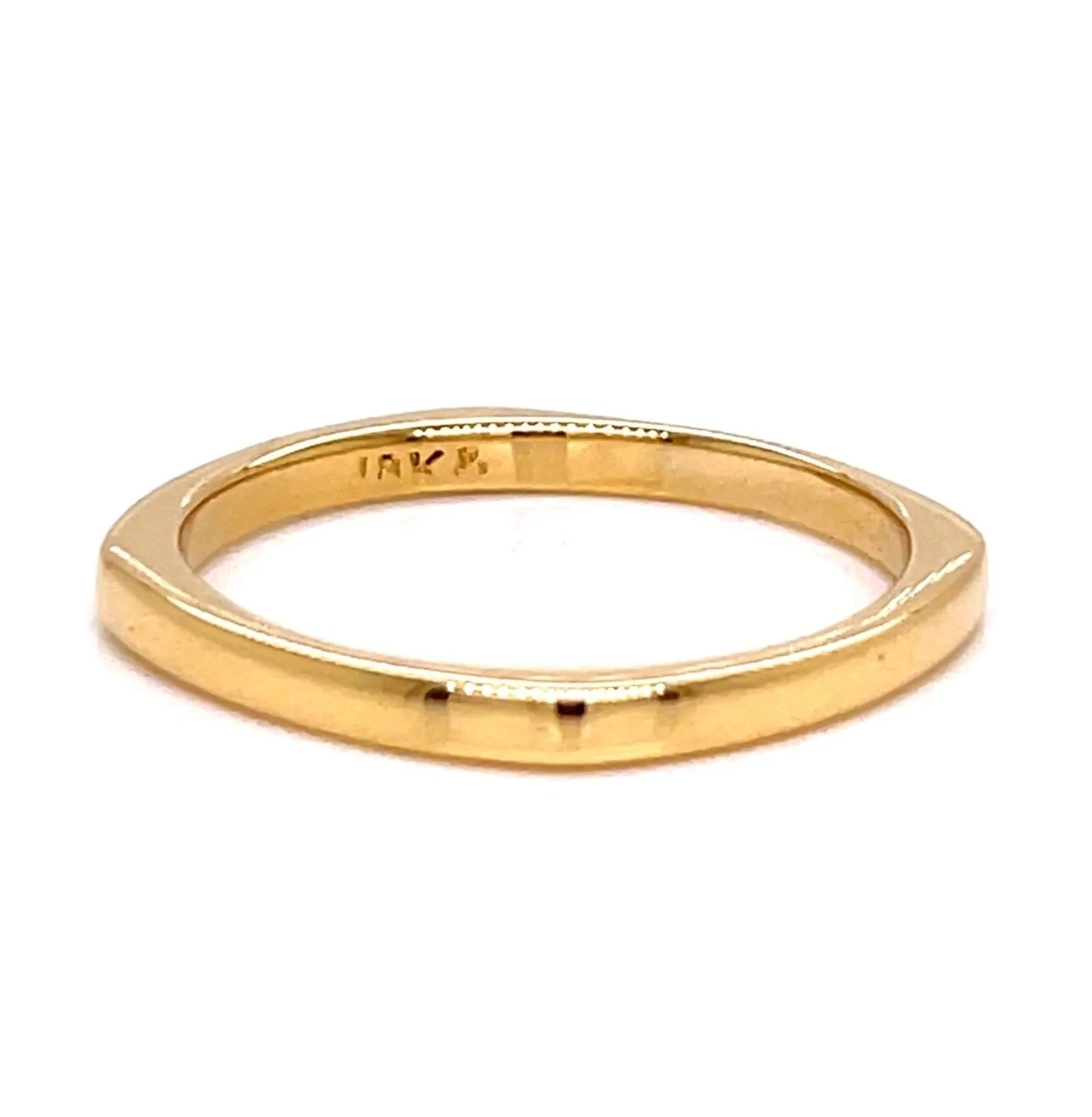 18K Yellow Gold Vintage Square Band Ring