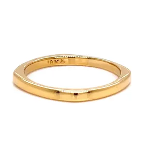 18K Yellow Gold Vintage Square Band Ring