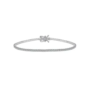 2mm Clear CZ Tennis Bracelet