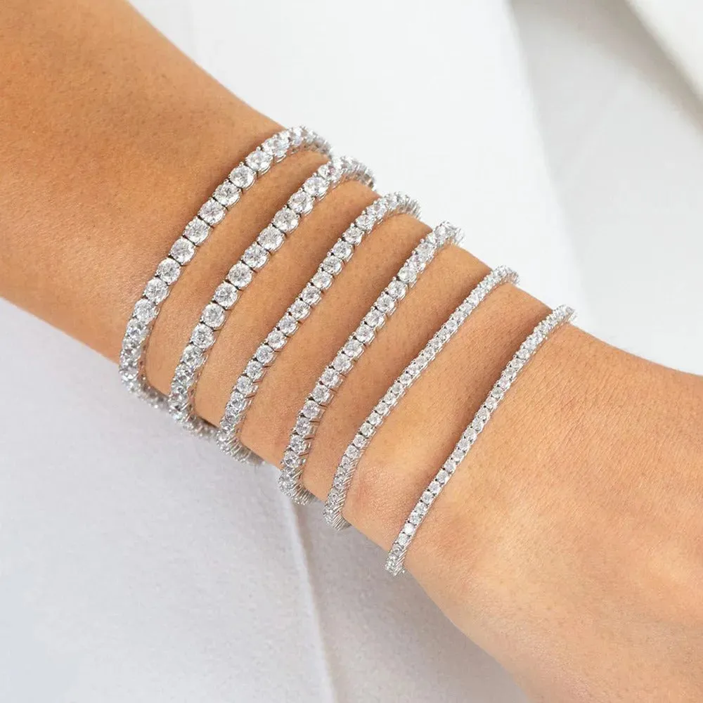 2mm Clear CZ Tennis Bracelet