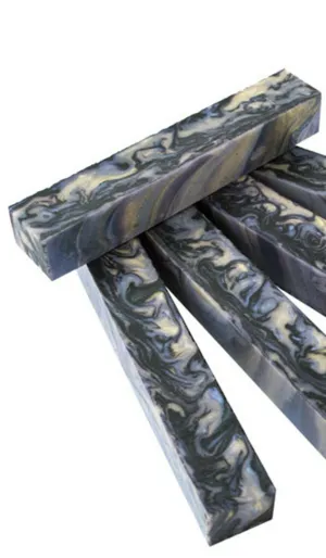 3/4" x 3/4" x 5" Pen Blank Starry Night Acrylester #137