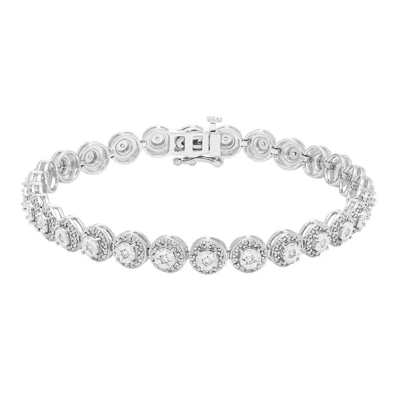 3/8ctw Diamond Halo Bracelet
