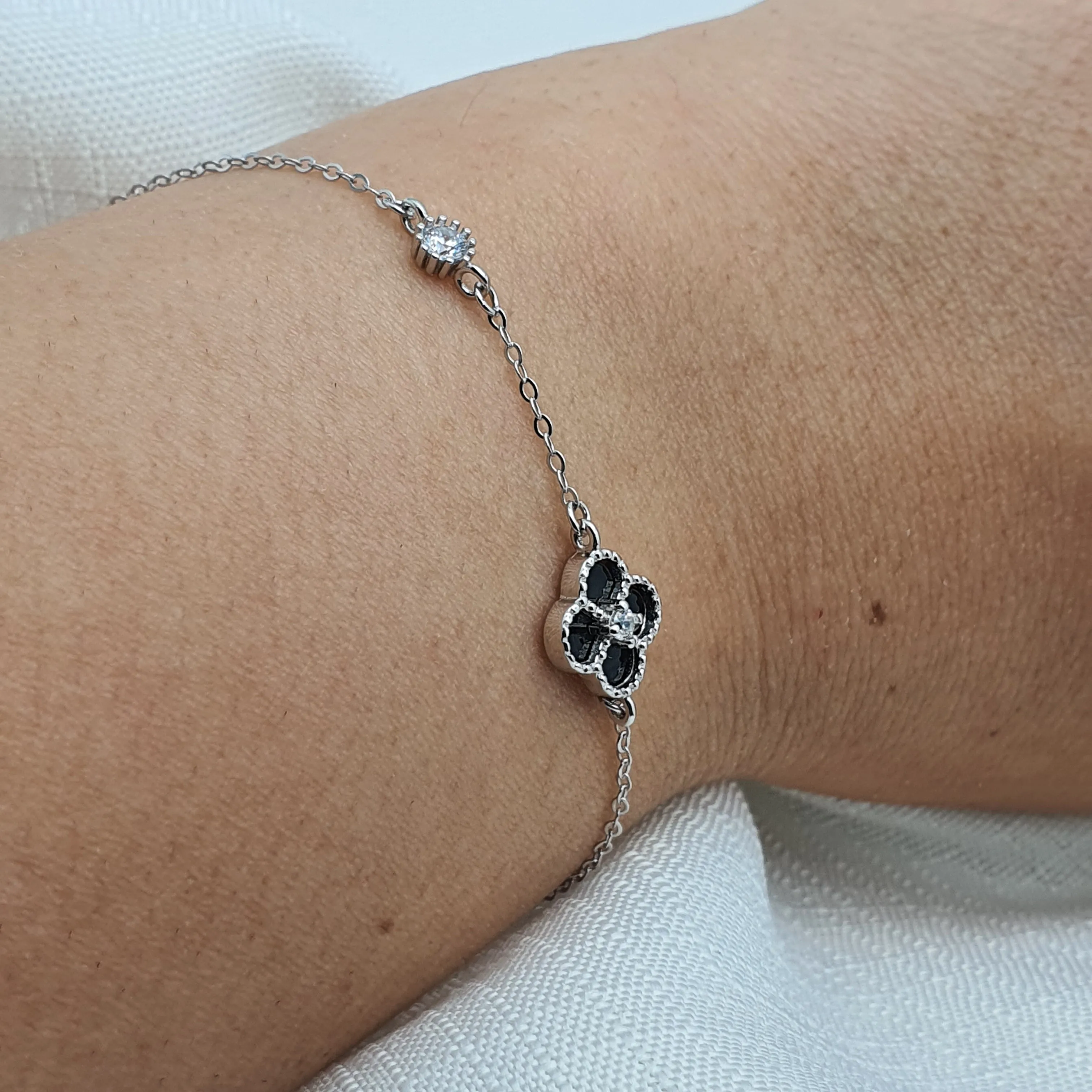 4 Leaf Clover Bracelet, Sterling silver Jewellery