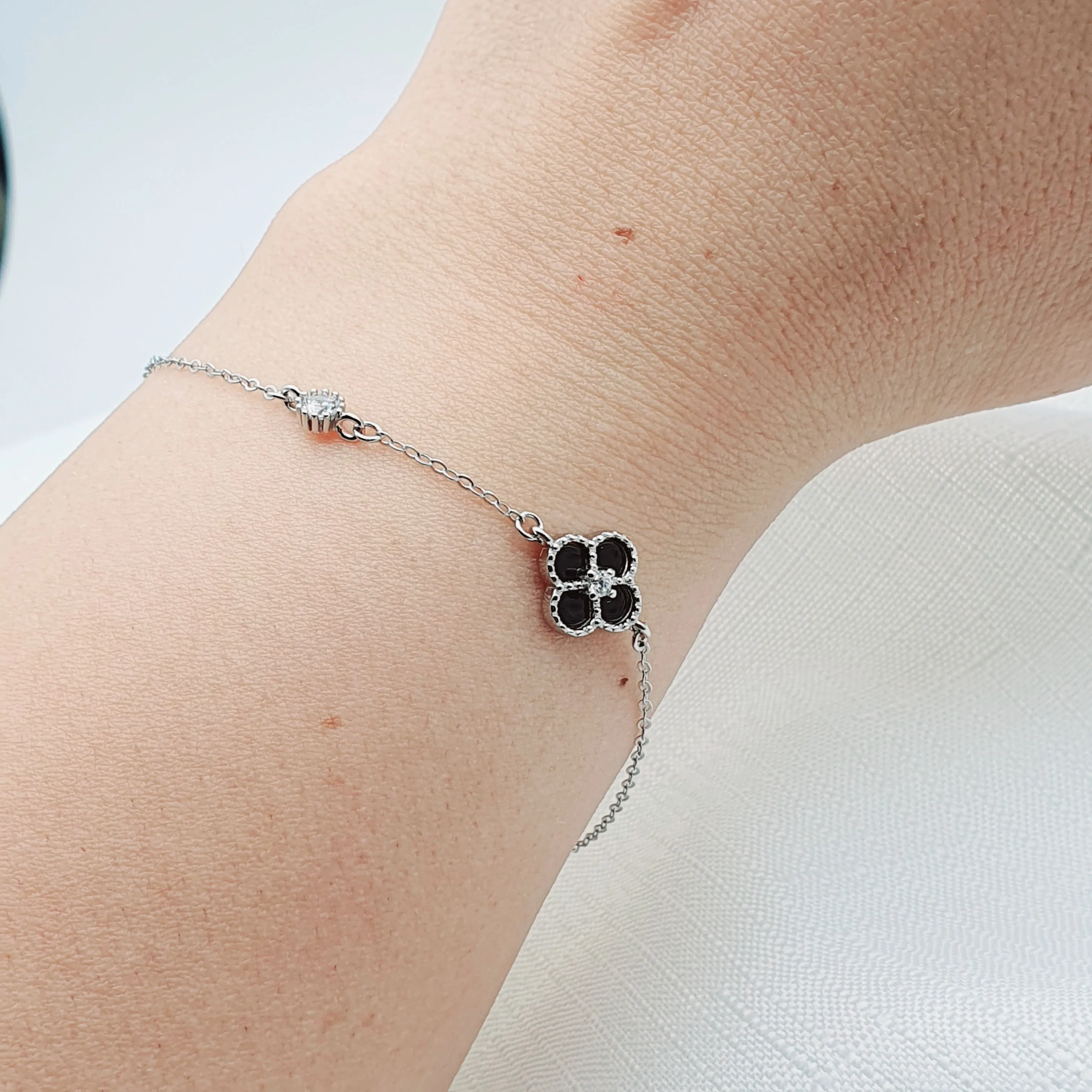 4 Leaf Clover Bracelet, Sterling silver Jewellery