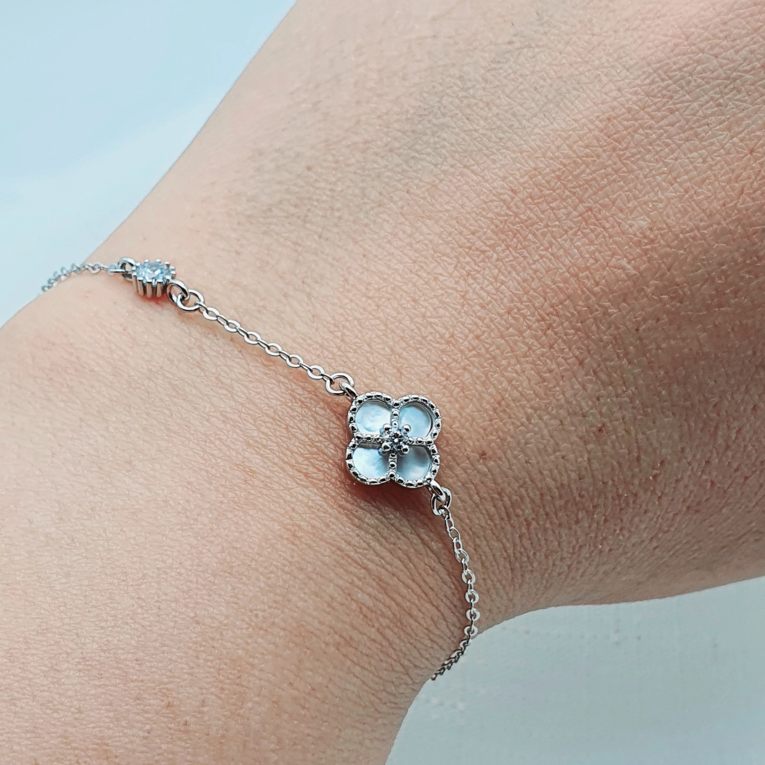 4 Leaf Clover Bracelet, Sterling silver Jewellery