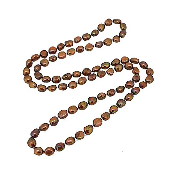 8-9mm Baroque Shape Freshwater Pearl Necklace, Long Length 75cm/30" for Women