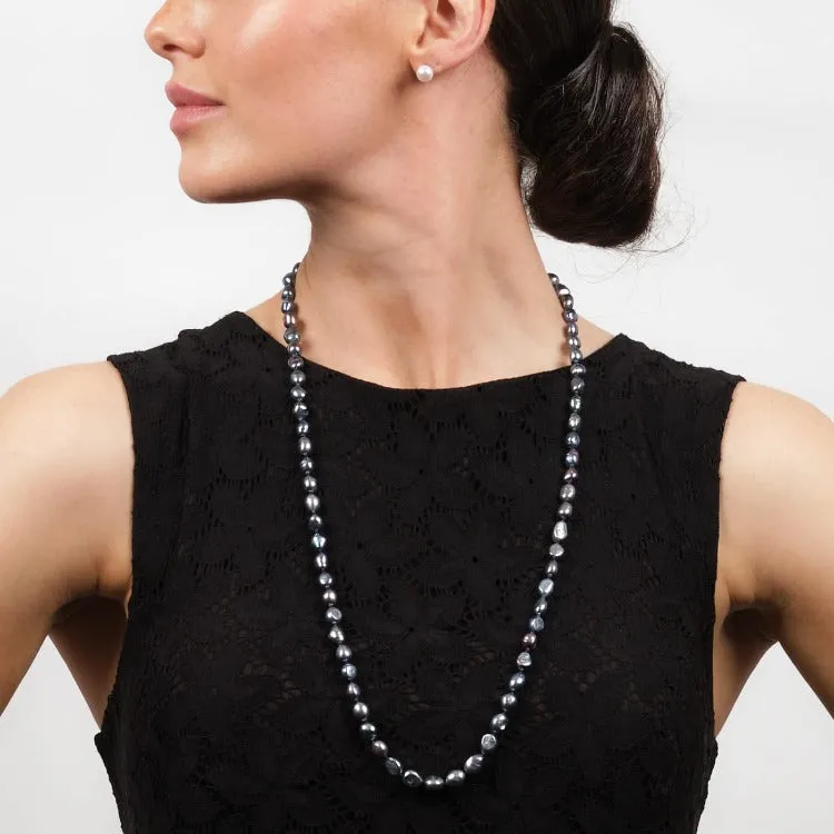 8-9mm Baroque Shape Freshwater Pearl Necklace, Long Length 75cm/30" for Women