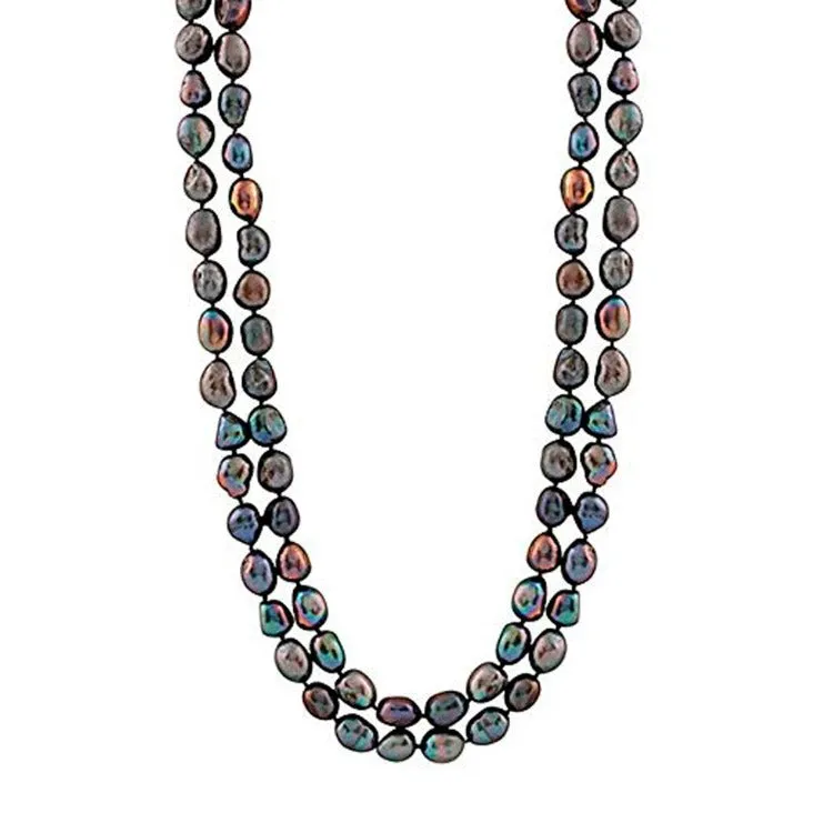 8-9mm Baroque Shape Freshwater Pearl Necklace, Long Length 75cm/30" for Women
