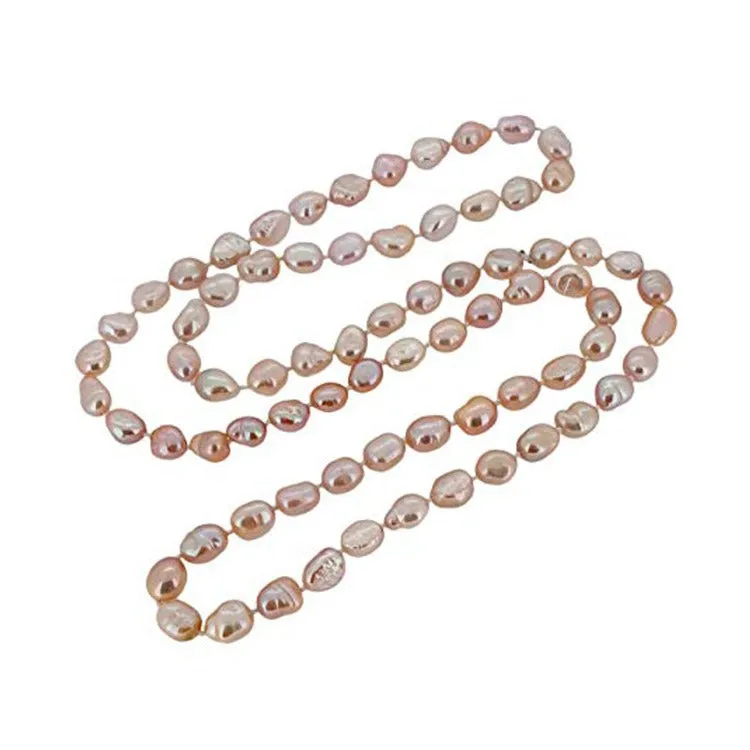8-9mm Baroque Shape Freshwater Pearl Necklace, Long Length 75cm/30" for Women