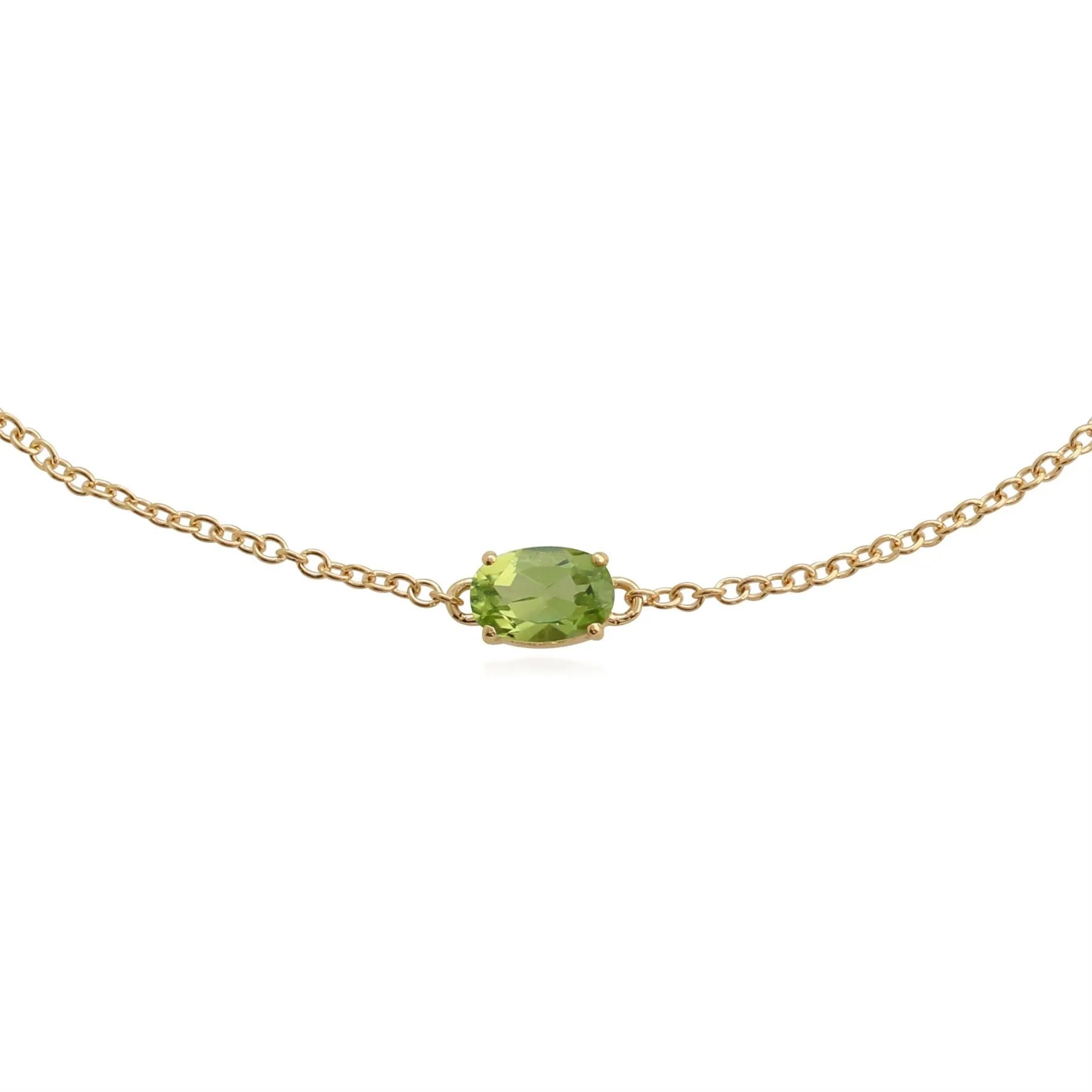 9 karat Gelbes Gold Peridot 7zoll Armband