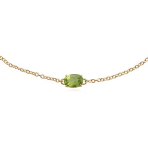 9 karat Gelbes Gold Peridot 7zoll Armband