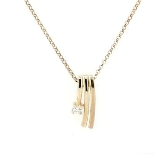 9ct Three drops cz Pendant