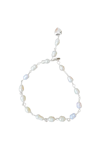 Alice Rose Jewellery - Pearl Sterling Silver Bracelet