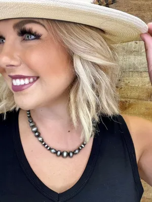Amarillo Short Faux Navajo Pearl Necklace