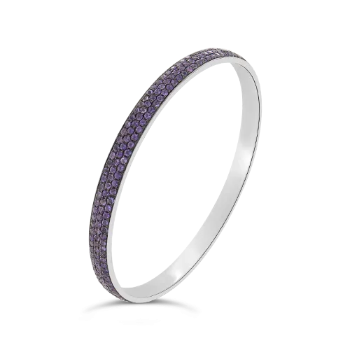 Amethyst Bangle Bracelet