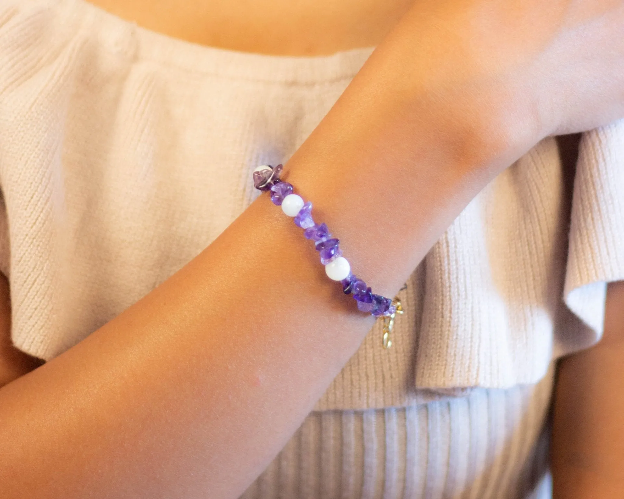 Amethyst With Moonstone Bracelet
