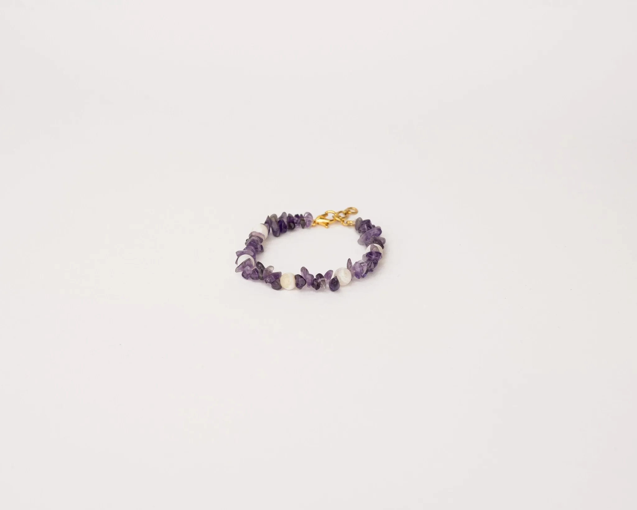Amethyst With Moonstone Bracelet