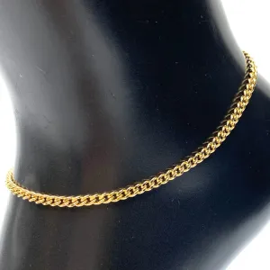 Anklet Metal Chain Metal Cuban Gold