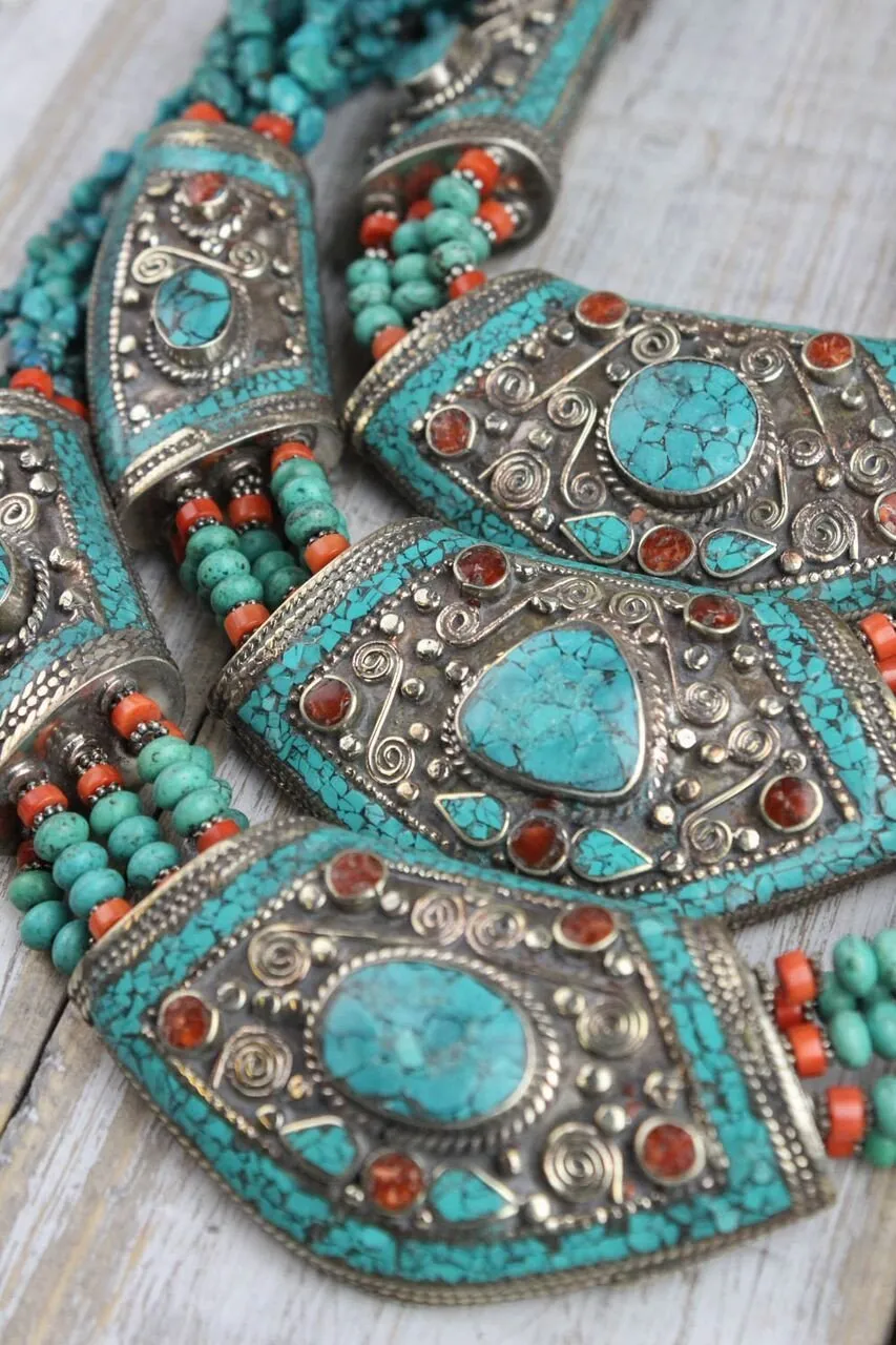 Annapurna Peaks Turquoise Necklace