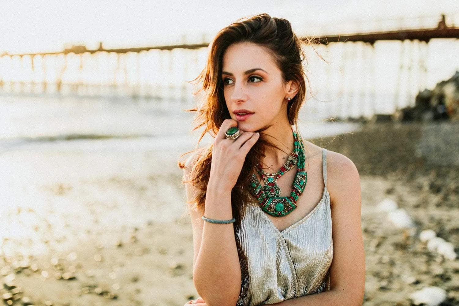 Annapurna Peaks Turquoise Necklace