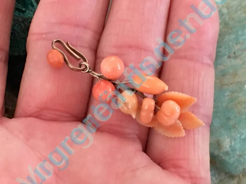 Antique Carved Coral Pendant