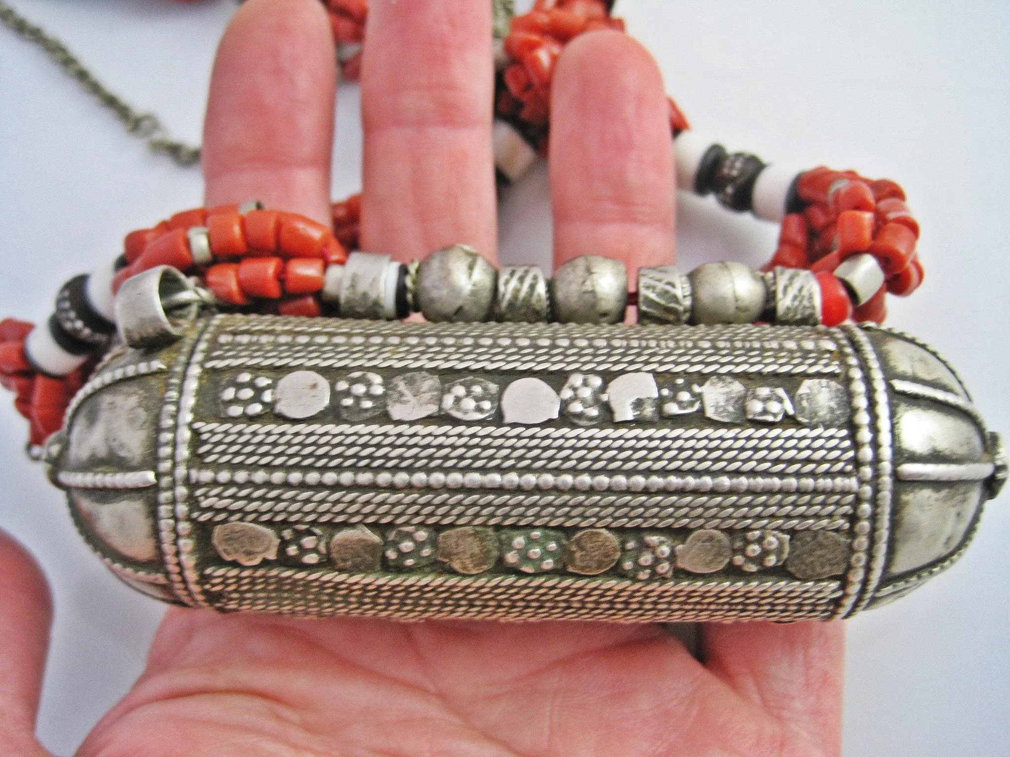Antique Yemeni Bedouin Fertility Amulet Necklace