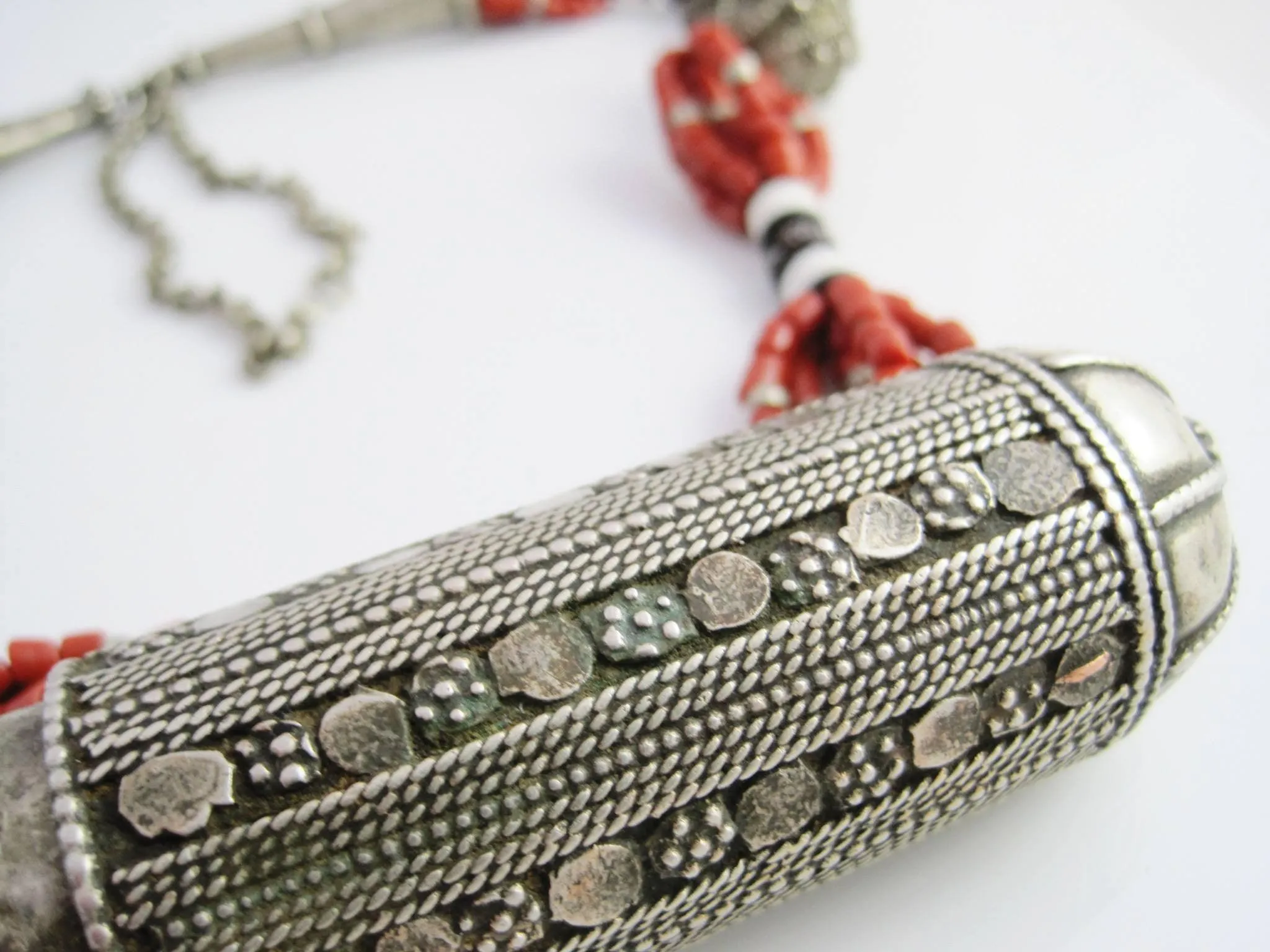 Antique Yemeni Bedouin Fertility Amulet Necklace