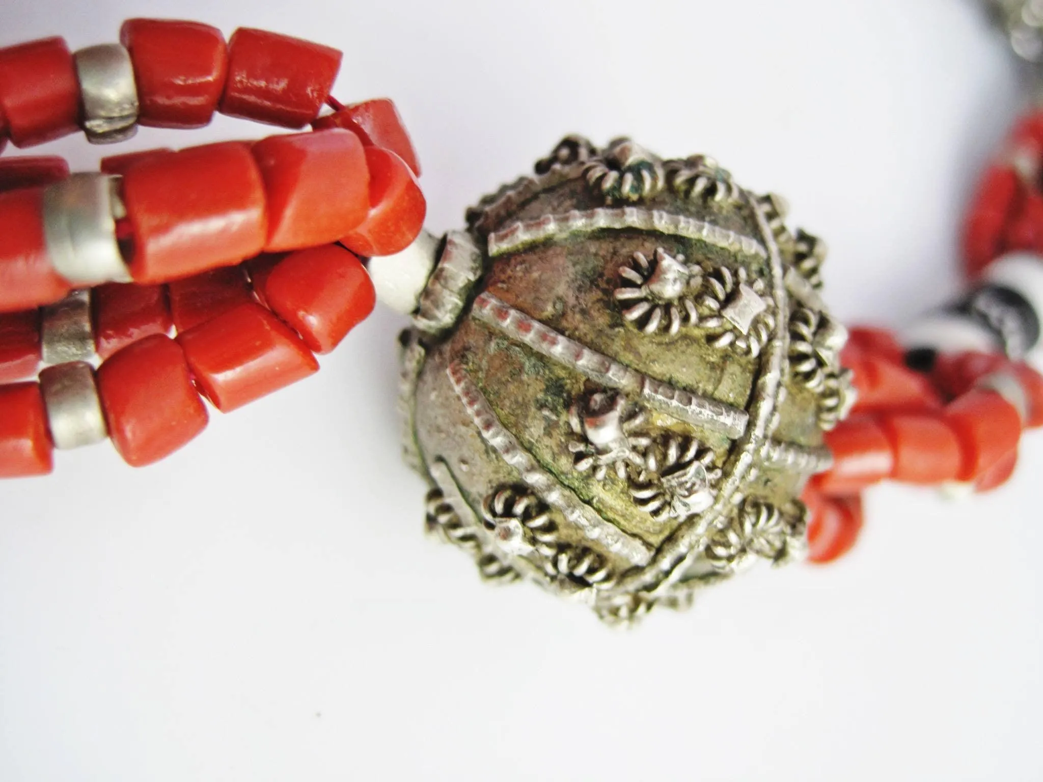 Antique Yemeni Bedouin Fertility Amulet Necklace