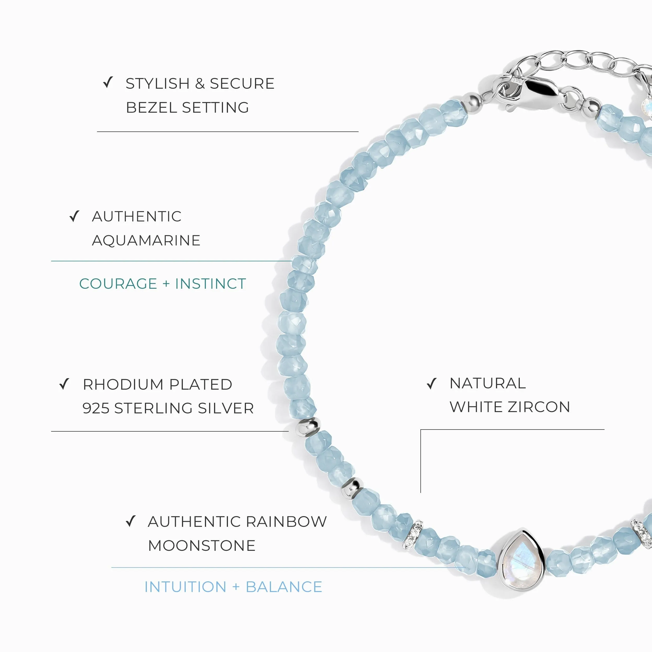 Aquamarine Bracelet - Free Spirit