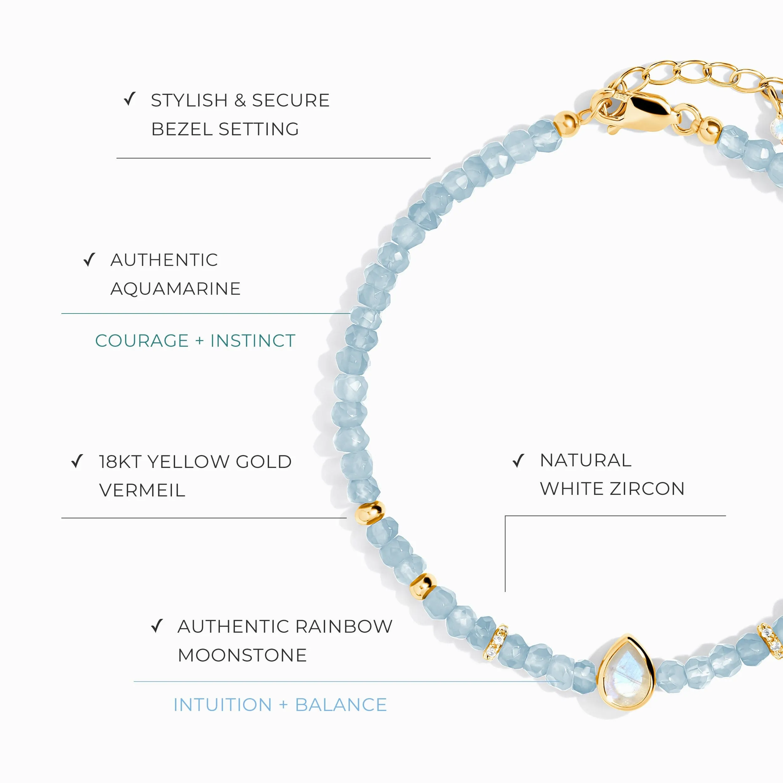 Aquamarine Bracelet - Free Spirit