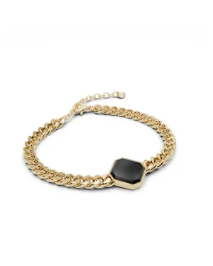 Armband - Onyx - Gold - Für Ihn