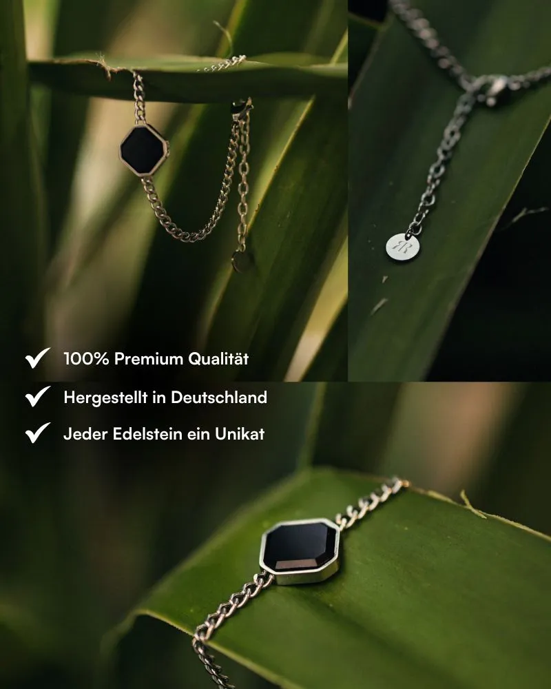 Armband - Onyx - Silber - Für Sie