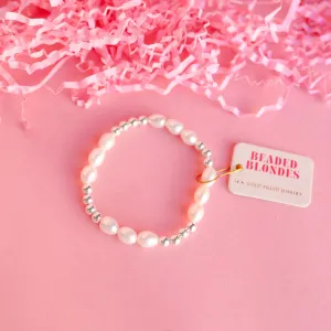 Beaded Blondes | Willow Pearl Bracelet in Silver