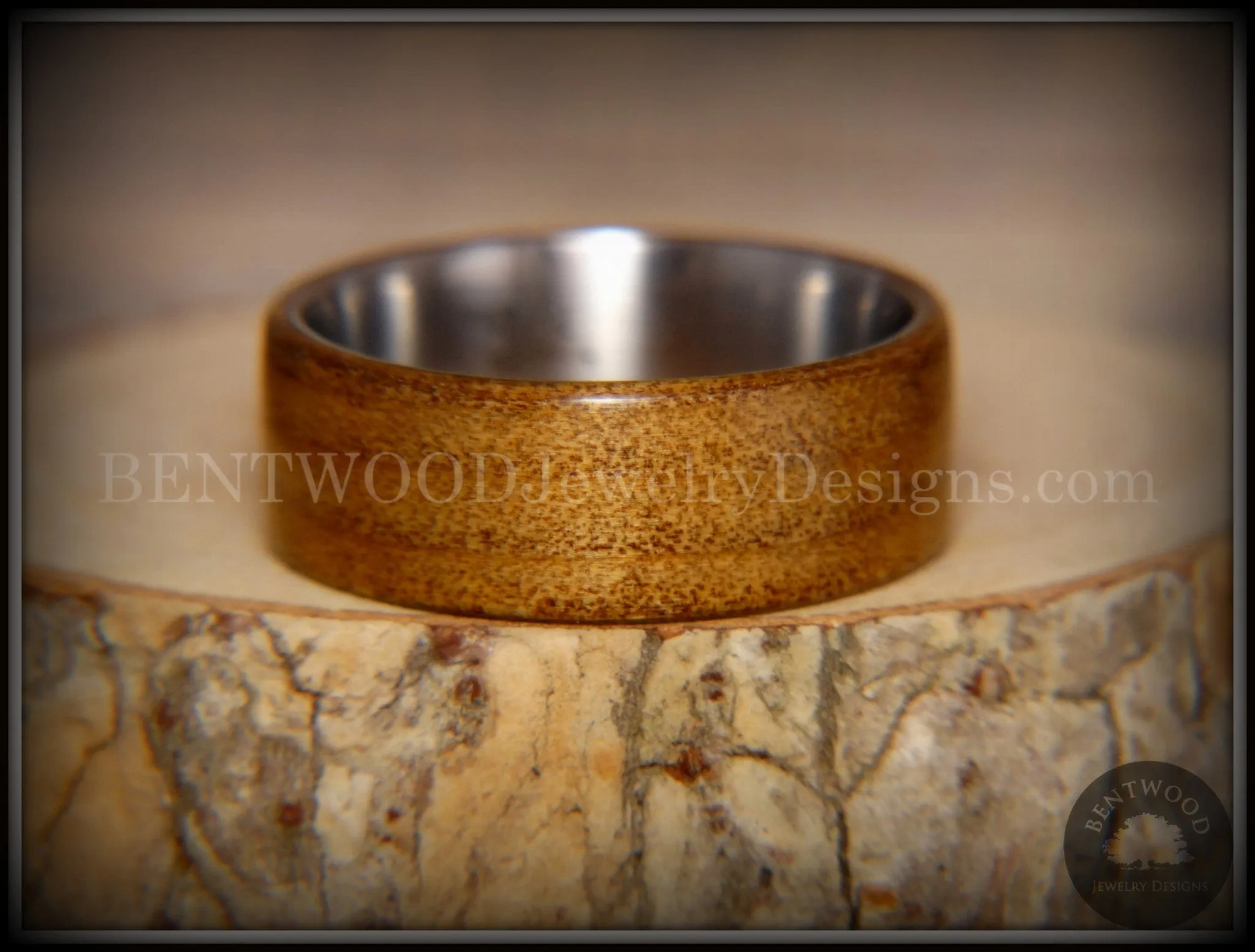 Bentwood Ring - "Preserved" Ancient Kauri on Titanium Core