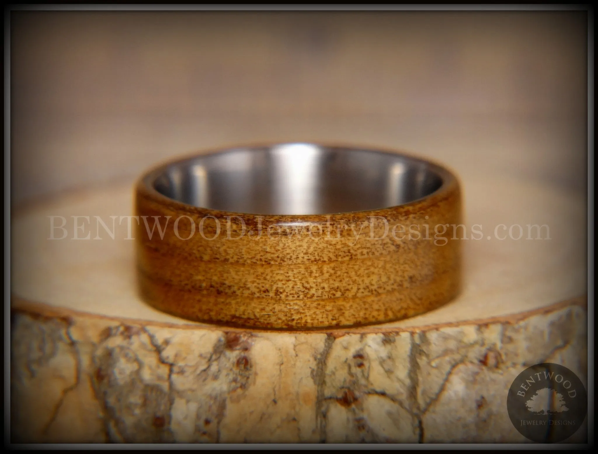 Bentwood Ring - "Preserved" Ancient Kauri on Titanium Core