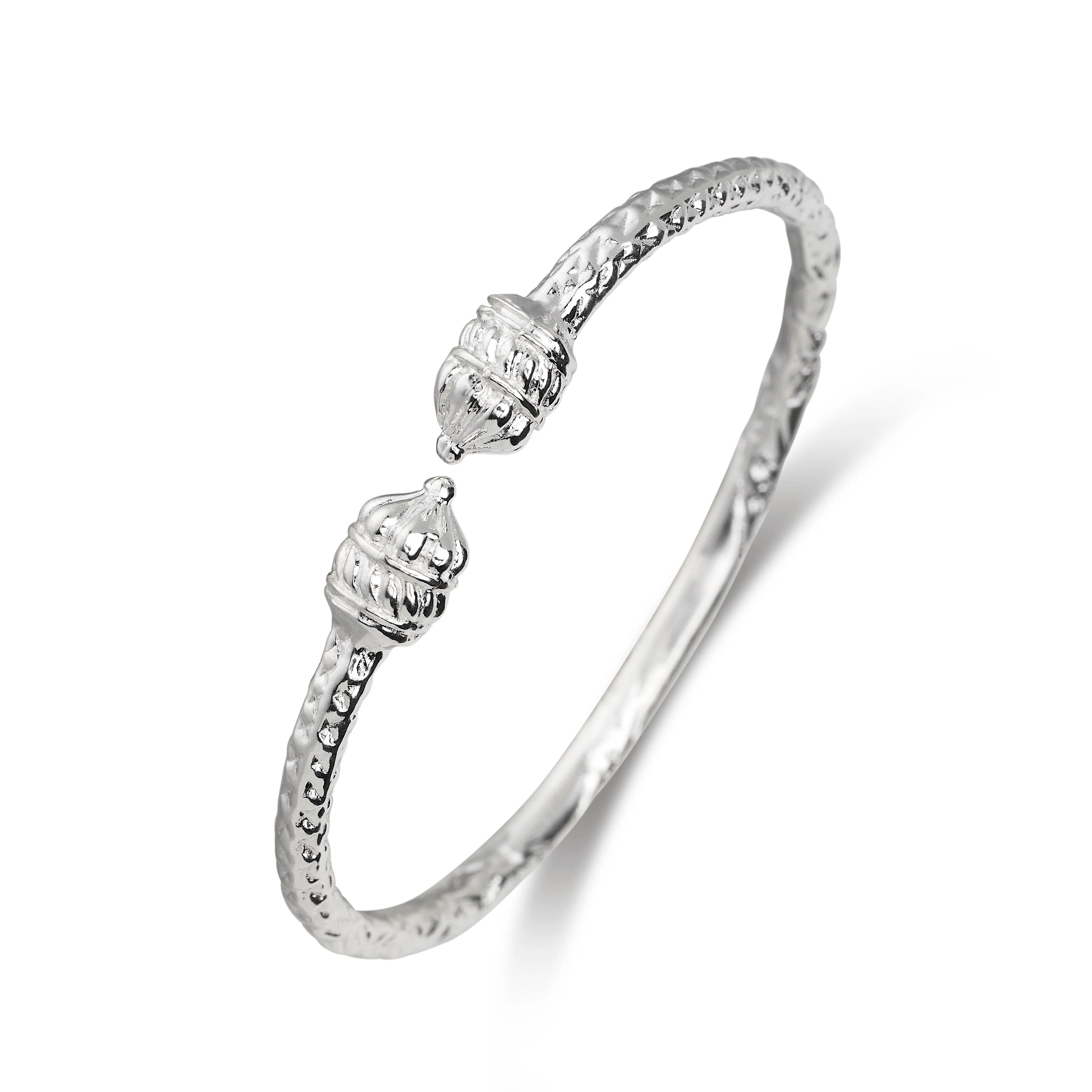 Better Jewelry .925 Sterling Silver Royal Dome Taj Mahal Bangle, 1 piece