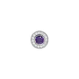 Birth Gems Amethyst Bracelet Charm