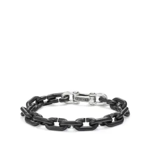 Chain Link Bold Bracelet with Black Titanium