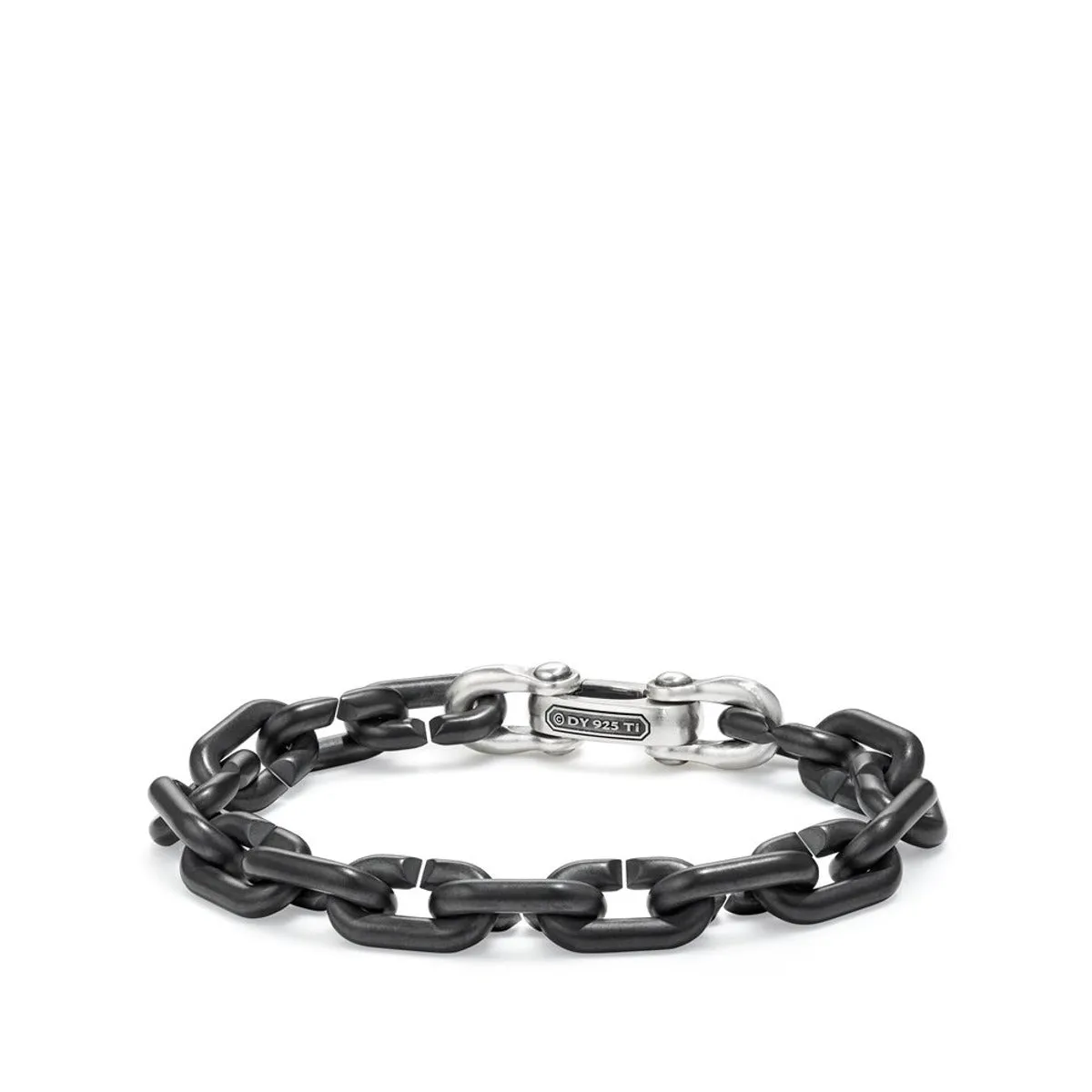Chain Link Bold Bracelet with Black Titanium