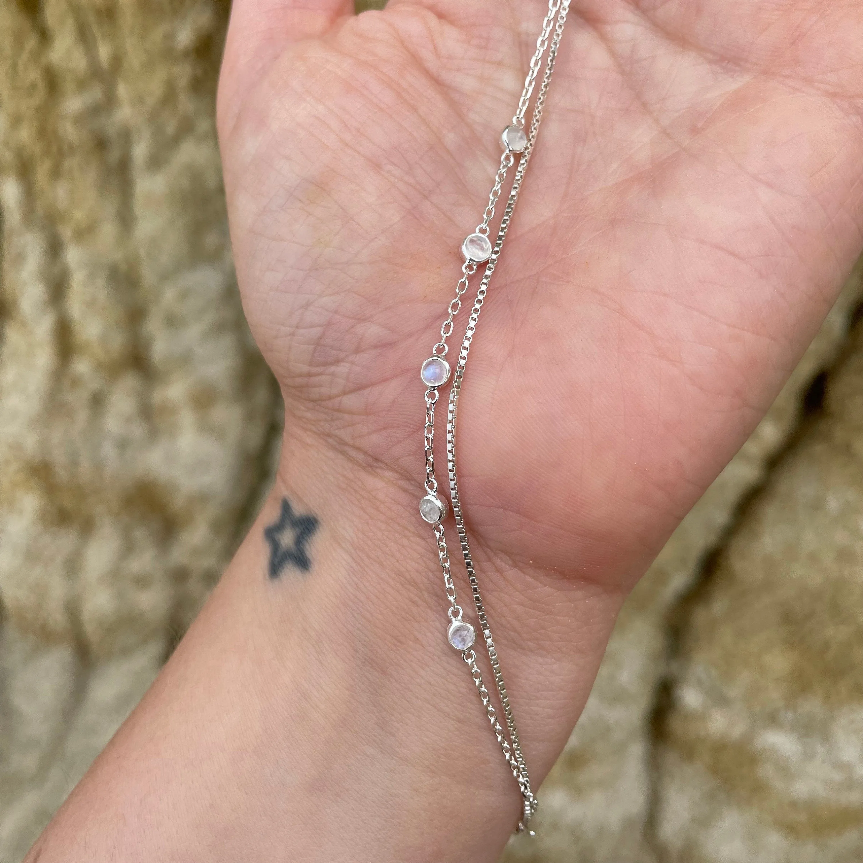 Cleo Silver Moonstone Bracelet