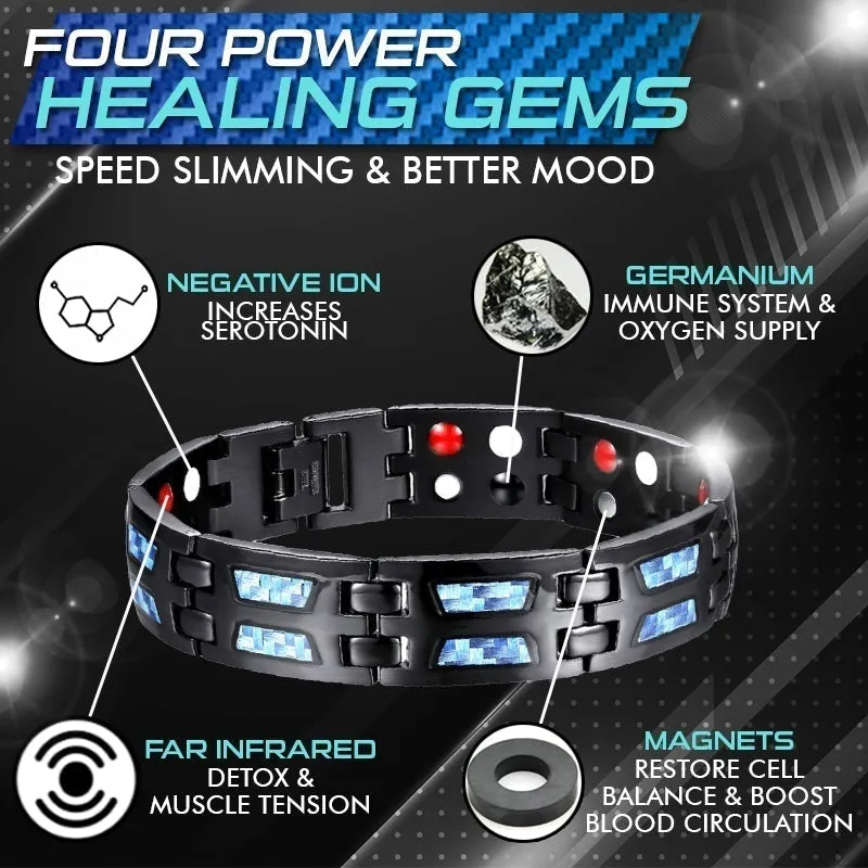 Color CarbonBlue Titanium Bracelet