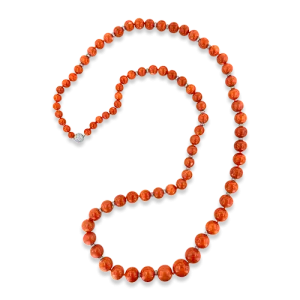 Coral & Diamond Necklace
