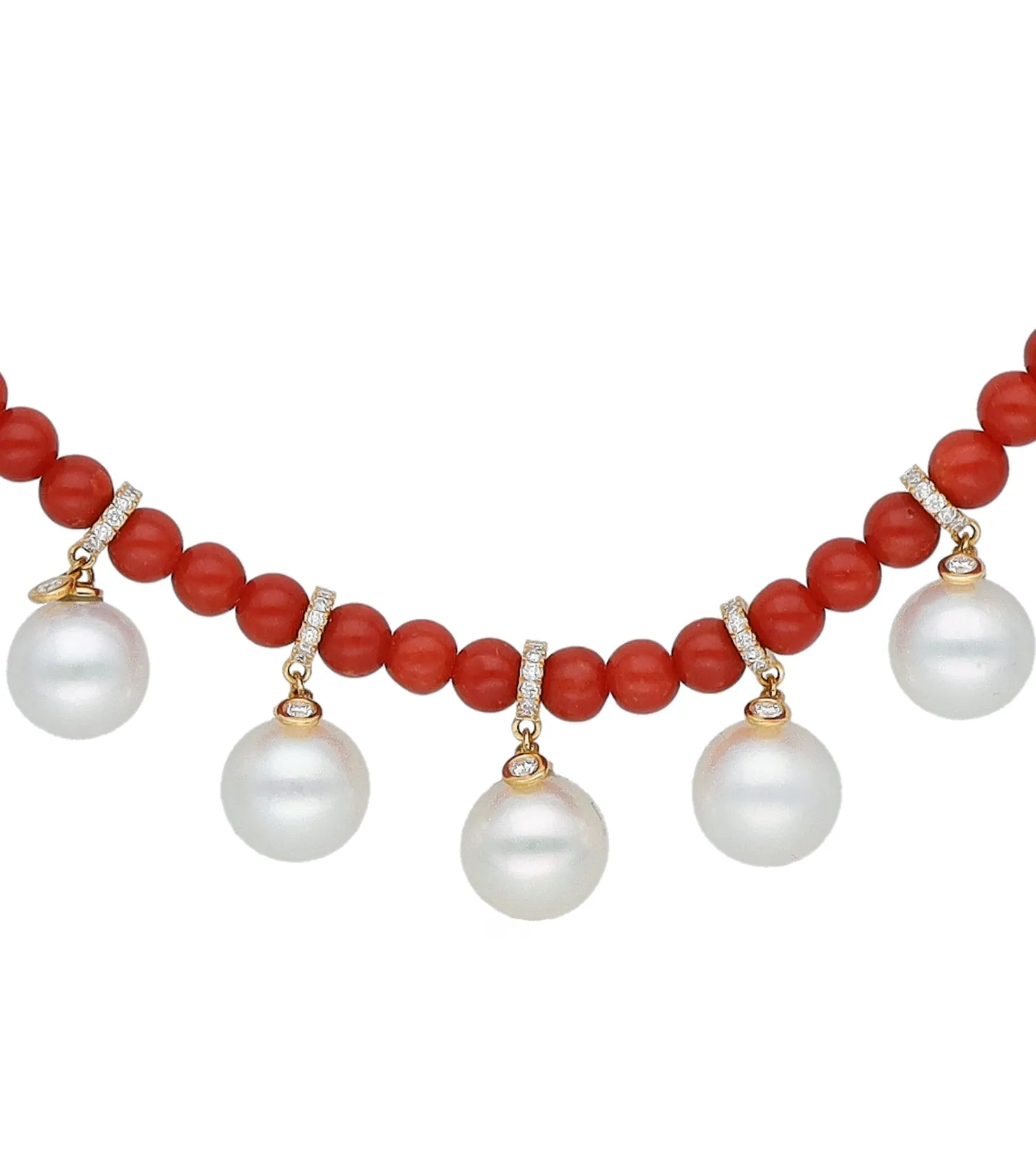 Coral perlée necklace