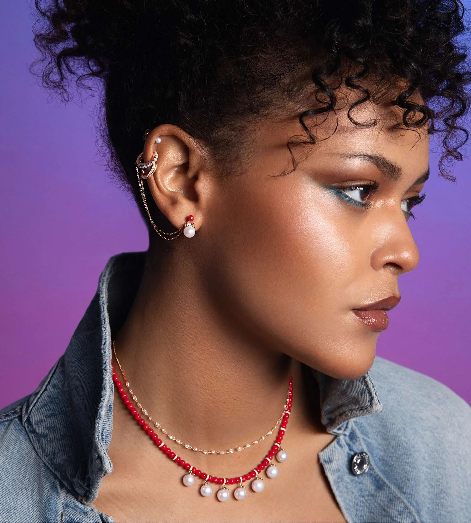 Coral perlée necklace