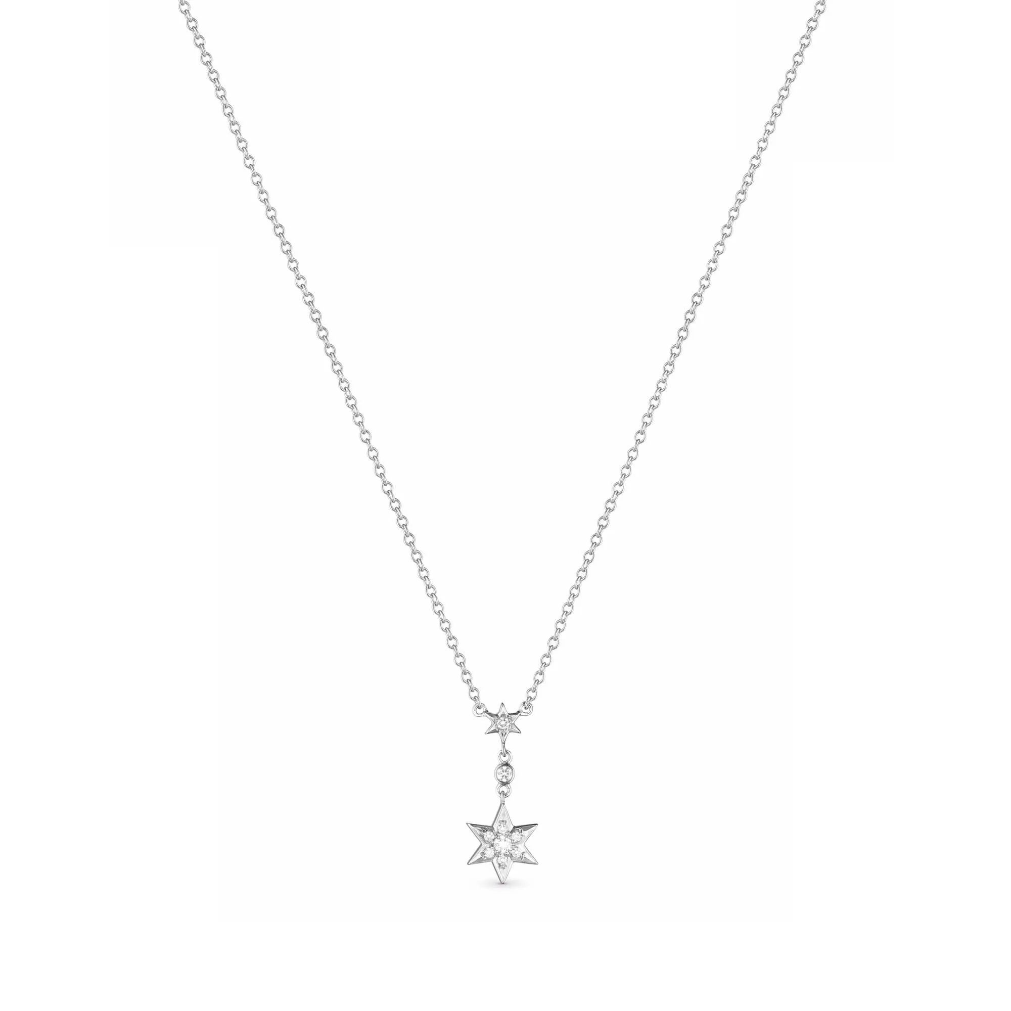 Cosmic Stargazer Pendant in 18ct White Gold with Diamonds