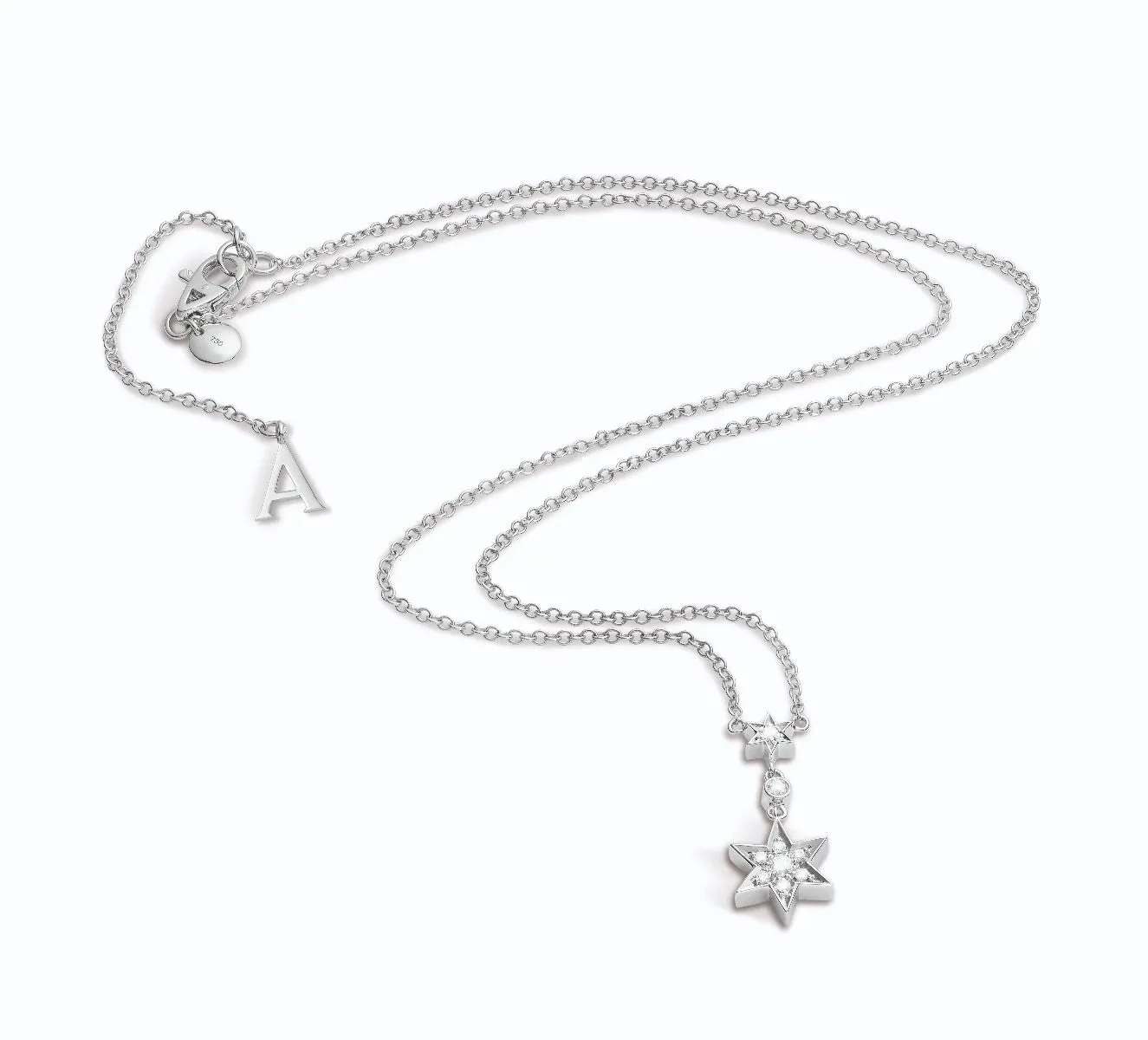 Cosmic Stargazer Pendant in 18ct White Gold with Diamonds