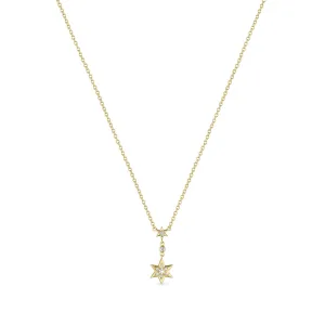 Cosmic Stargazer Pendant in 18ct Yellow Gold with Diamonds